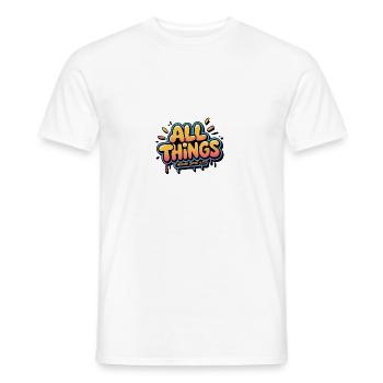 I can do everything through Him who strengthens me - Men's T-Shirt - white - Front - AI Model Male 178 dark (178cm)