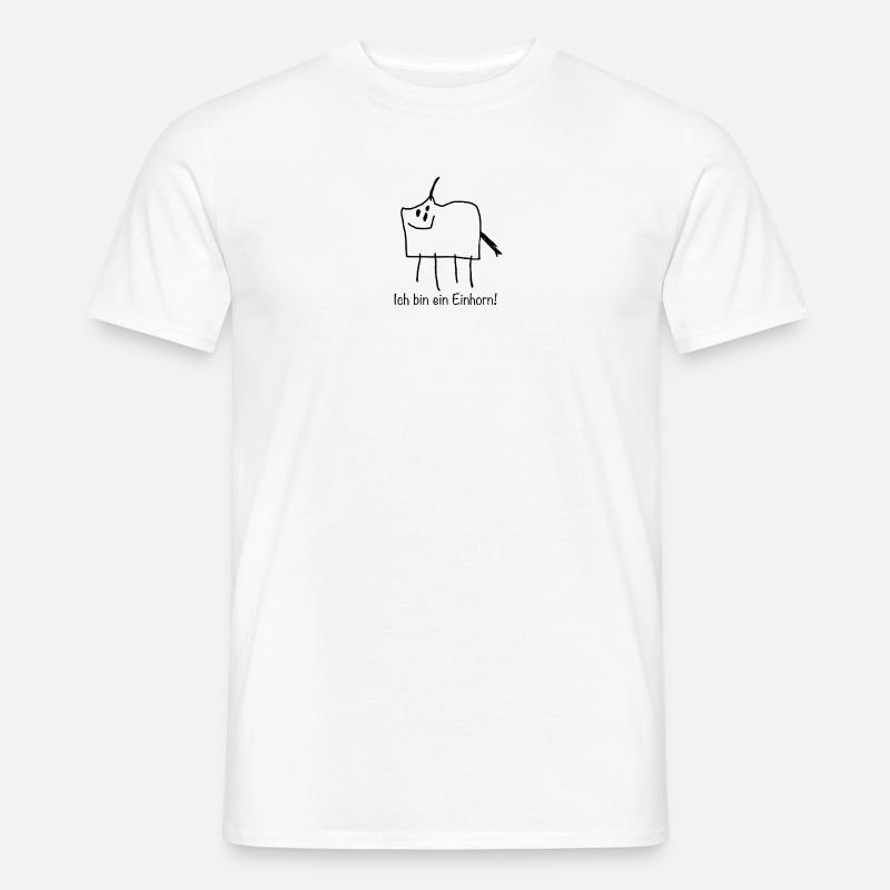 Ich bin ein Einhorn - Männer T-Shirt - Weiß