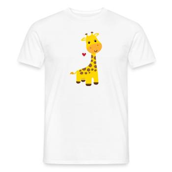 Giraffe - Men's T-Shirt - white - Front - AI Model Male 178 dark (178cm)