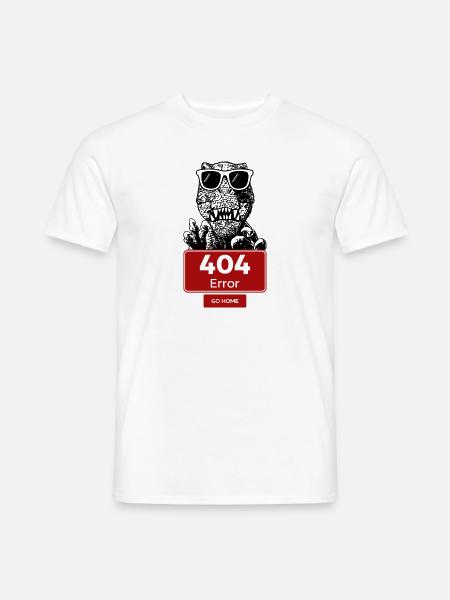 Dinosaurier und das internet - Männer T-Shirt - Weiß