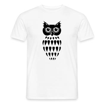 stylisée Chouette - T-shirt homme - blanc - Devant - AI Model Male 178 dark (178cm)