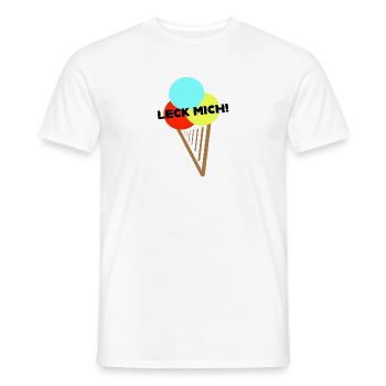 Ach, Leck mich! - Männer T-Shirt - Weiß - Vorne - AI Model Male 178 dark (178cm)