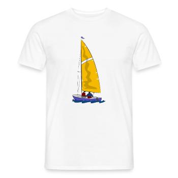Sail - Men's T-Shirt - white - Front - AI Model Male 178 dark (178cm)