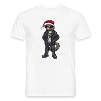 Cobra-serpent Hiver de Noël - T-shirt homme - blanc - Devant - AI Model Male 178 dark (178cm)