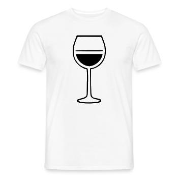 Vin Verre de vin Cadeau pour les buveurs de vin rouge - T-shirt homme - blanc - Devant - AI Model Male 178 dark (178cm)