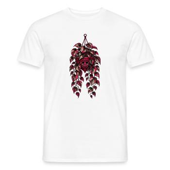 Neon Hängepothos – Dark Botanical Design - Männer T-Shirt - Weiß - Vorne - AI Model Male 178 dark (178cm)