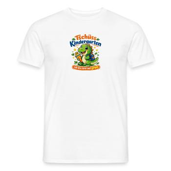 Dino-Abschied Kindergarten - Männer T-Shirt - Weiß - Vorne - AI Model Male 178 dark (178cm)