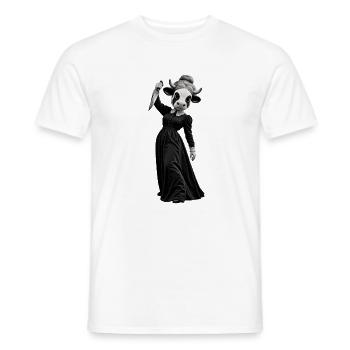 PSY COW - Männer T-Shirt - Weiß - Vorne - AI Model Male 178 dark (178cm)