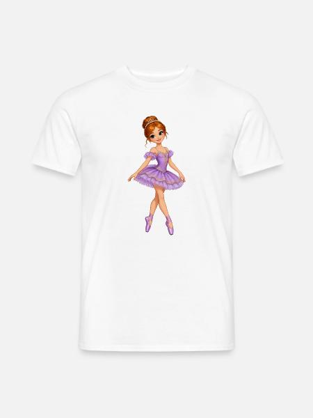 Lavendel Prinzessin Ballett Design - Männer T-Shirt - Weiß