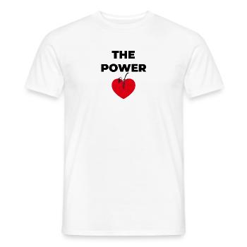 Die Kraft der Liebe - Männer T-Shirt - Weiß - Vorne - AI Model Male 178 dark (178cm)