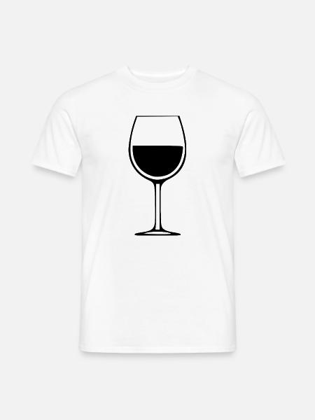 Wein Weinglas Geschenk Weintrinker - Männer T-Shirt - Weiß