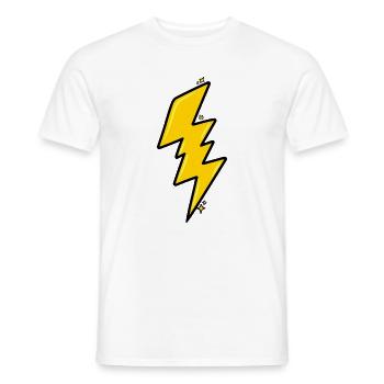 Heller Cartoon Gelber Blitz - Männer T-Shirt - Weiß - Vorne - AI Model Male 178 dark (178cm)