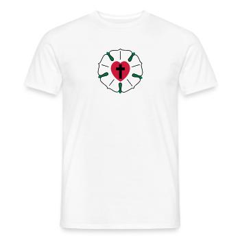 Luther Rose - T-shirt homme - blanc - Devant - AI Model Male 178 dark (178cm)