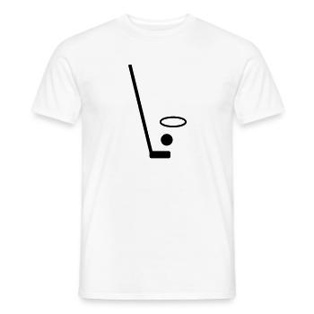 Golf - Ball vorm Loch - Männer T-Shirt - Weiß - Vorne - AI Model Male 178 dark (178cm)