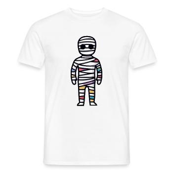 Mumie Halloween Comic Lustig - Männer T-Shirt - Weiß - Vorne - AI Model Male 178 dark (178cm)