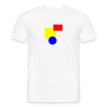 Abstrakte 1 Formen - Männer T-Shirt - Weiß - Vorne - AI Model Male 178 dark (178cm)