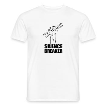 Batterie, Tambour, Musique, Instrument - T-shirt homme - blanc - Devant - AI Model Male 178 dark (178cm)