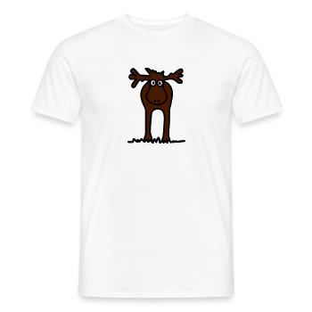 Lustiger Elch oder Rentier? - Männer T-Shirt - Weiß - Vorne - AI Model Male 178 dark (178cm)