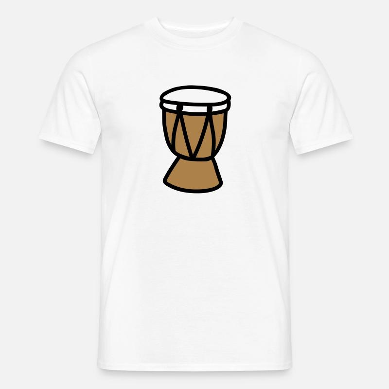Trommel - Männer T-Shirt - Weiß