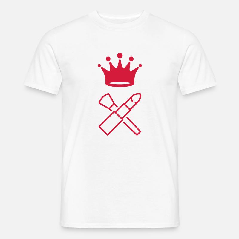 Schminke / Make-up / Maskenbildnerin / Mode - Männer T-Shirt - Weiß