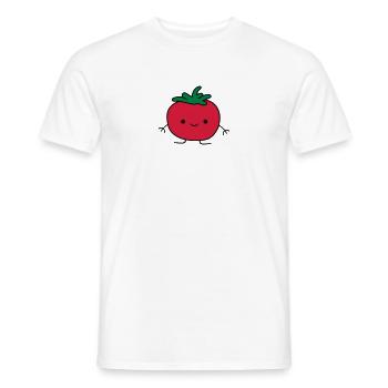 Tomate Doodle - Männer T-Shirt - Weiß - Vorne - AI Model Male 178 dark (178cm)