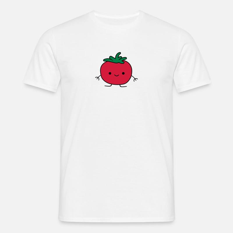 Tomate Doodle - Männer T-Shirt - Weiß