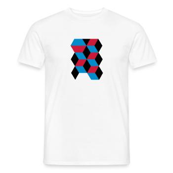 3D Muster Cubes - Männer T-Shirt - Weiß - Vorne - AI Model Male 178 dark (178cm)