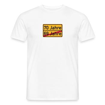 70. Geburtstag - Männer T-Shirt - Weiß - Vorne - AI Model Male 178 dark (178cm)