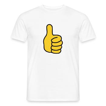 Emoji Pouce vers le haut Couleur de l’esquisse - T-shirt homme - blanc - Devant - AI Model Male 178 dark (178cm)