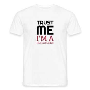 Researcher Research Forscher Chercheur Recherche - Men's T-Shirt - white - Front - AI Model Male 178 dark (178cm)