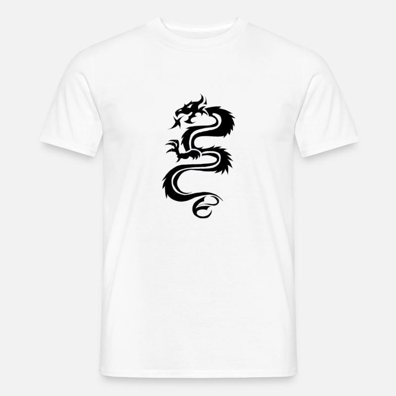 Drache - Männer T-Shirt - Weiß