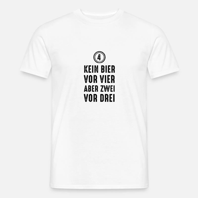 Bier vor Vier - Männer T-Shirt - Weiß