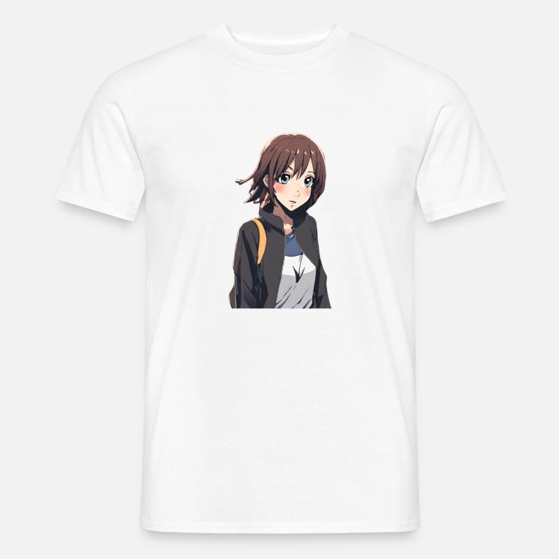 Mangamädchen - Männer T-Shirt - Weiß