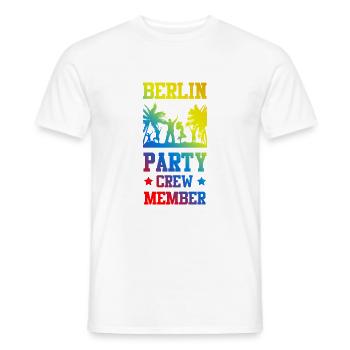 Berlin Party Crew - Männer T-Shirt - Weiß - Vorne - AI Model Male 178 dark (178cm)