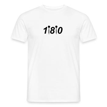 dard, 180, triple, fléchettes, club, acier,double - T-shirt homme - blanc - Devant - AI Model Male 178 dark (178cm)