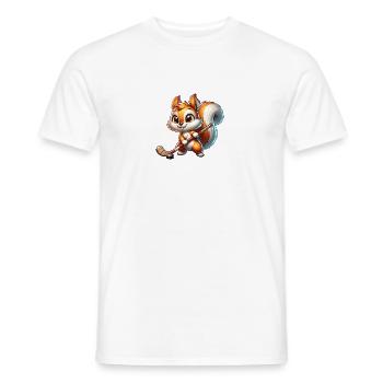 Field Hockey Squirrel Nuts Animal Lover - Men's T-Shirt - white - Front - AI Model Male 178 dark (178cm)