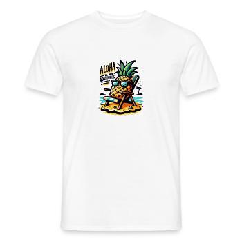 Aloha to new Adventures - Men's T-Shirt - white - Front - AI Model Male 178 dark (178cm)