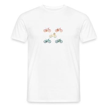 Divers E-bike, Vélo électrique, VTT - T-shirt homme - blanc - Devant - AI Model Male 178 dark (178cm)