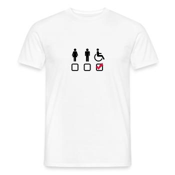 Behindert Rollstuhl - Männer T-Shirt - Weiß - Vorne - AI Model Male 178 dark (178cm)