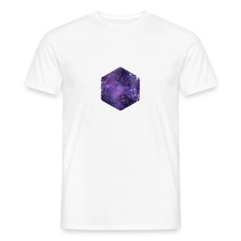 Hexagon · Shapes · Signs · Symbols · Grunge - Men's T-Shirt - white - Front - AI Model Male 178 dark (178cm)