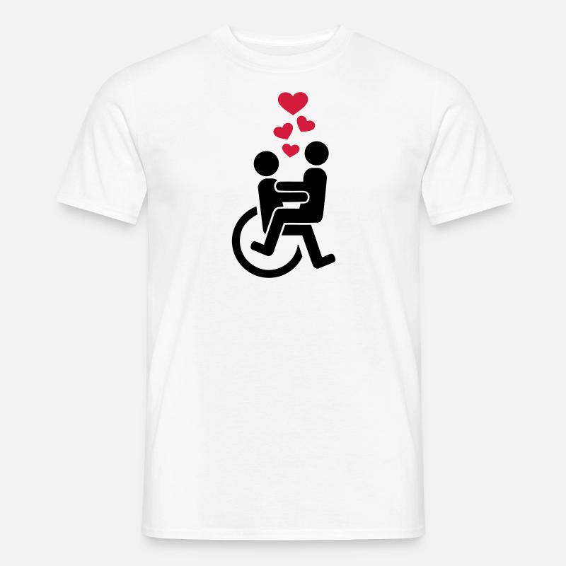Rollstuhl - Männer T-Shirt - Weiß