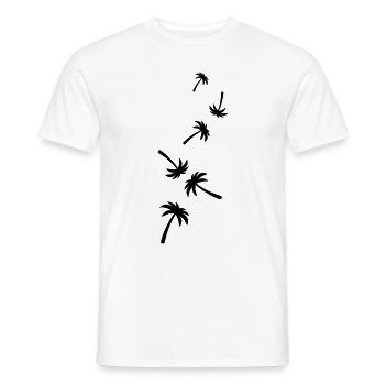 Palm tree symbol - Men's T-Shirt - white - Front - AI Model Male 178 dark (178cm)