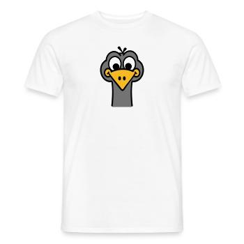 Autruche - T-shirt homme - blanc - Devant - AI Model Male 178 dark (178cm)