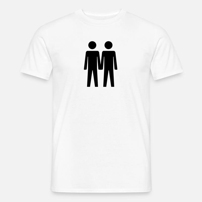 Two Guys - Männer T-Shirt - Weiß