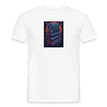 Futuristisches elektronisches Musikgerät - Männer T-Shirt - Weiß - Vorne - AI Model Male 178 dark (178cm)