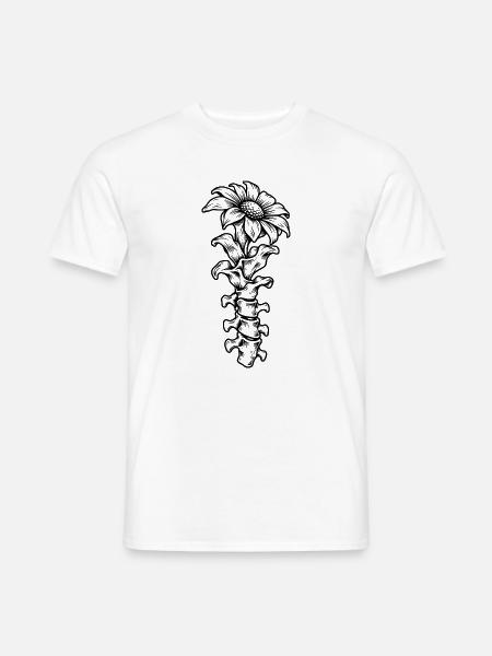 Gänseblümchen und gotischer Rücken - Männer T-Shirt - Weiß