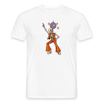 Disco-Skelett mit Glitzerkugel - Männer T-Shirt - Weiß - Vorne - AI Model Male 178 dark (178cm)