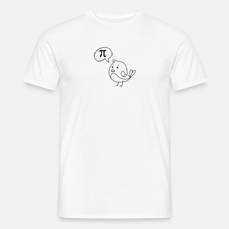 Vogel Pi - Männer T-Shirt - Weiß