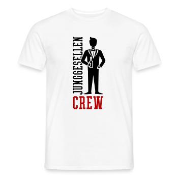 Junggesellen Crew Jga Bräutigam - Männer T-Shirt - Weiß - Vorne - AI Model Male 178 dark (178cm)