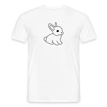 Sweet rabbit - Men's T-Shirt - white - Front - AI Model Male 178 dark (178cm)